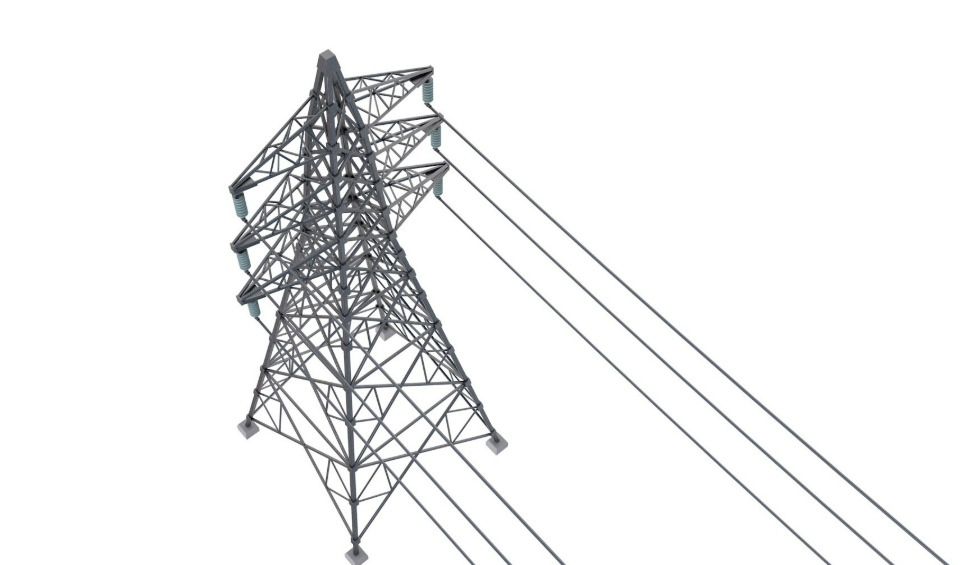 Electrical Power Line 3D model_2
