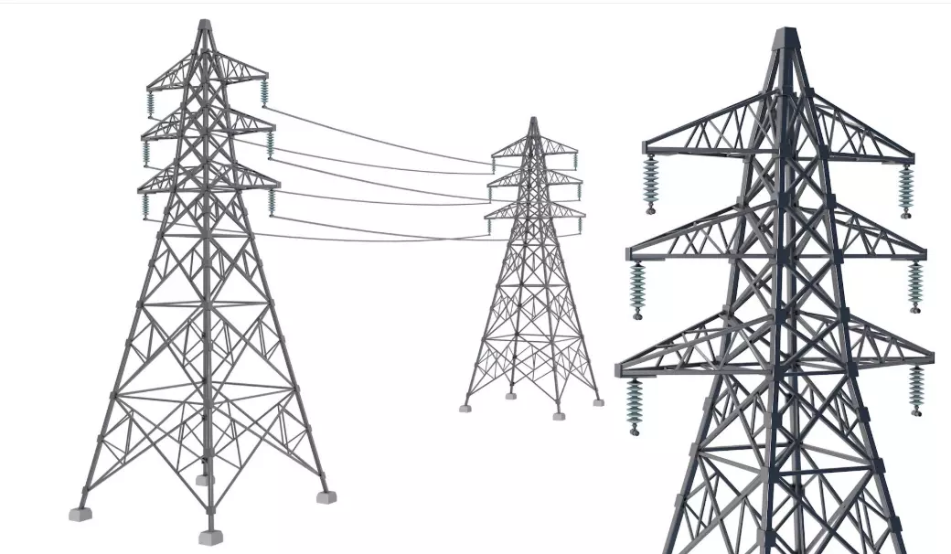 Electrical Power Line 3D model_0