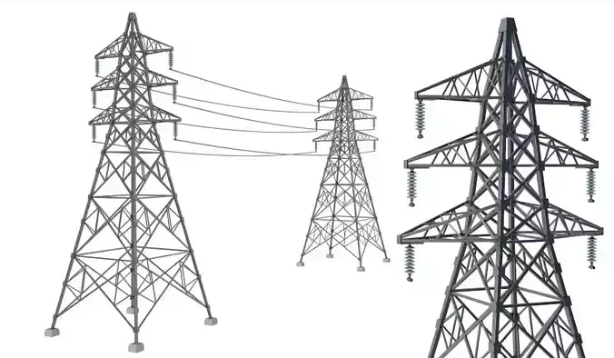 Electrical Power Line 3D model