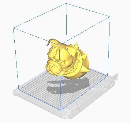 bulldog head 3D print model_10