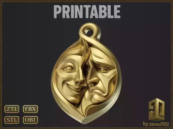 Theater Comedy and Tragedy Jewelry