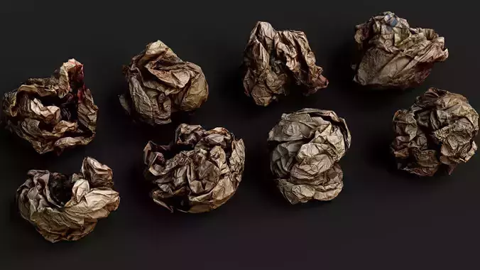 paper street trash debris PBR photogrammetry