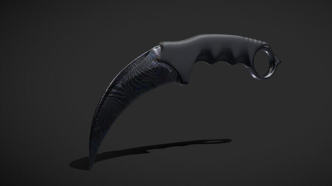 Karambit Knife Low-poly 3D model