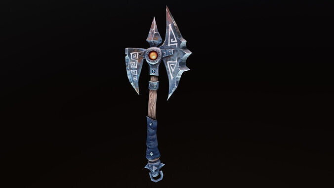 Battle AXE Low-poly 3D model