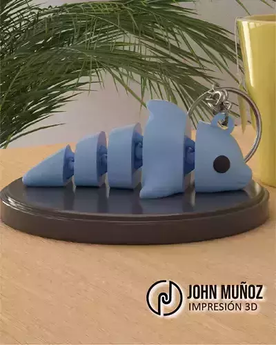 Blu The Dolphin  Articulated Version and Keychain