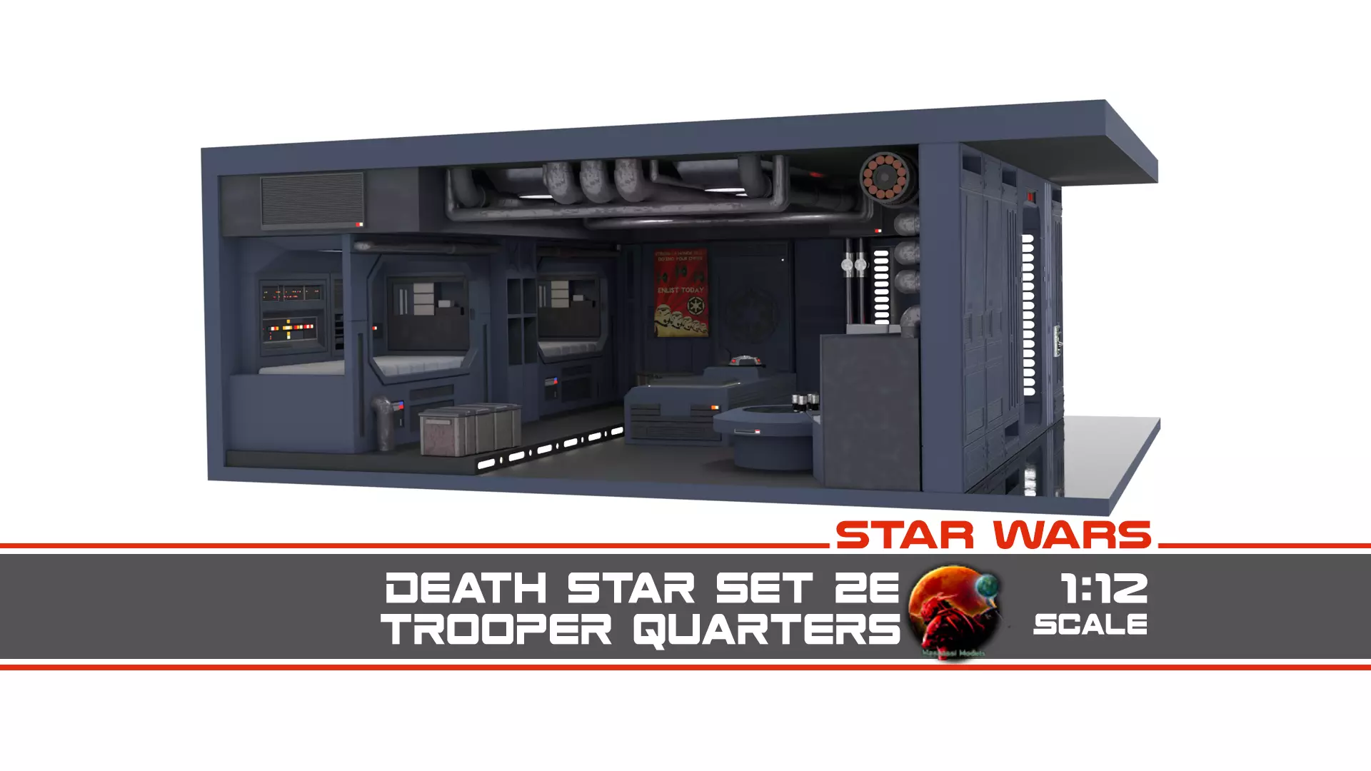 Set 2e - Trooper quarters 1-12 Scale Blackseries 3D Model Collection_0