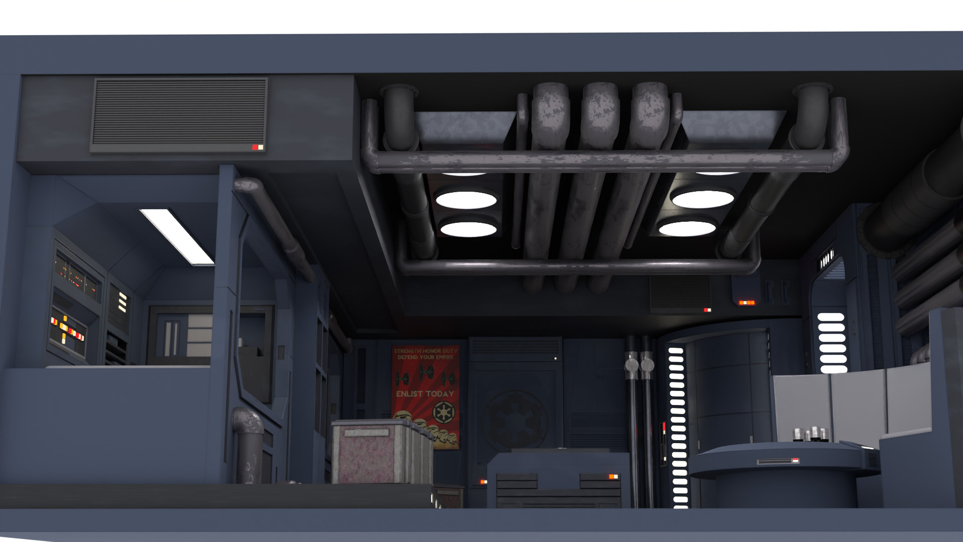 Set 2e - Trooper quarters 1-12 Scale Blackseries 3D Model Collection_4