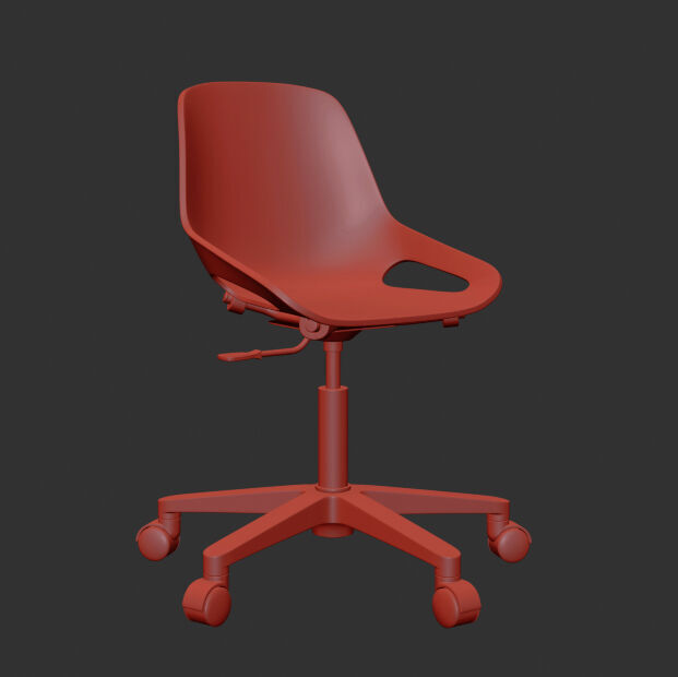 Plastic chair Q5 3D model_6