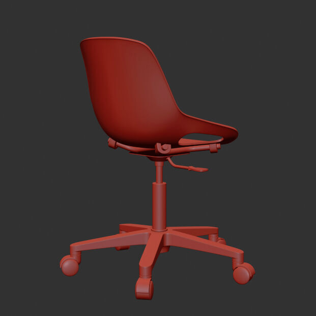 Plastic chair Q5 3D model_7