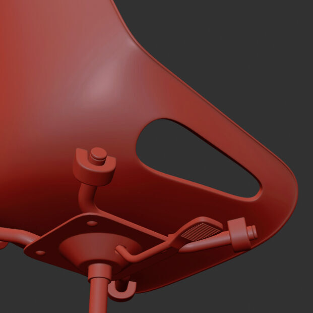 Plastic chair Q5 3D model_8