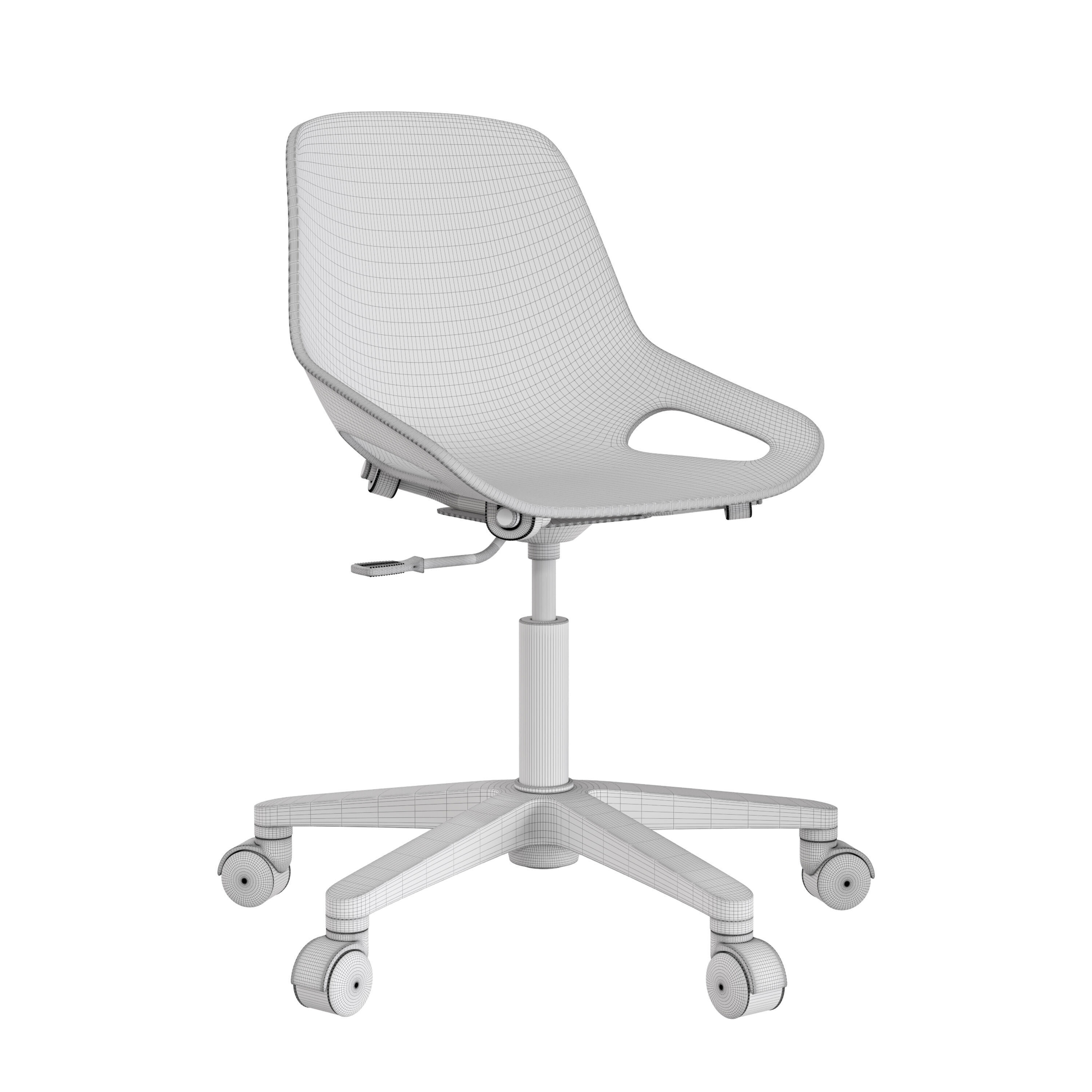 Plastic chair Q5 3D model_3