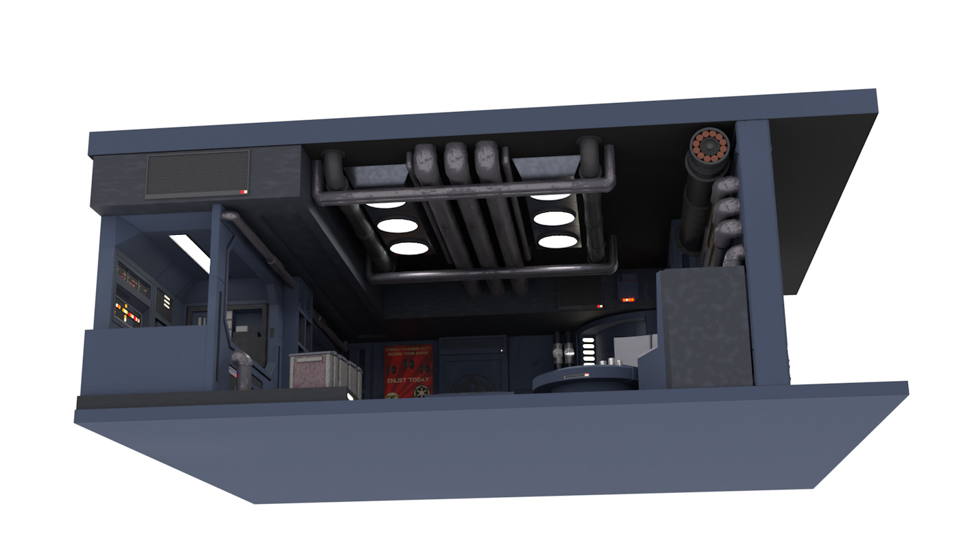 Set 2e - Trooper quarters 1-6 Scale Hottoys  3D Model Collection_33