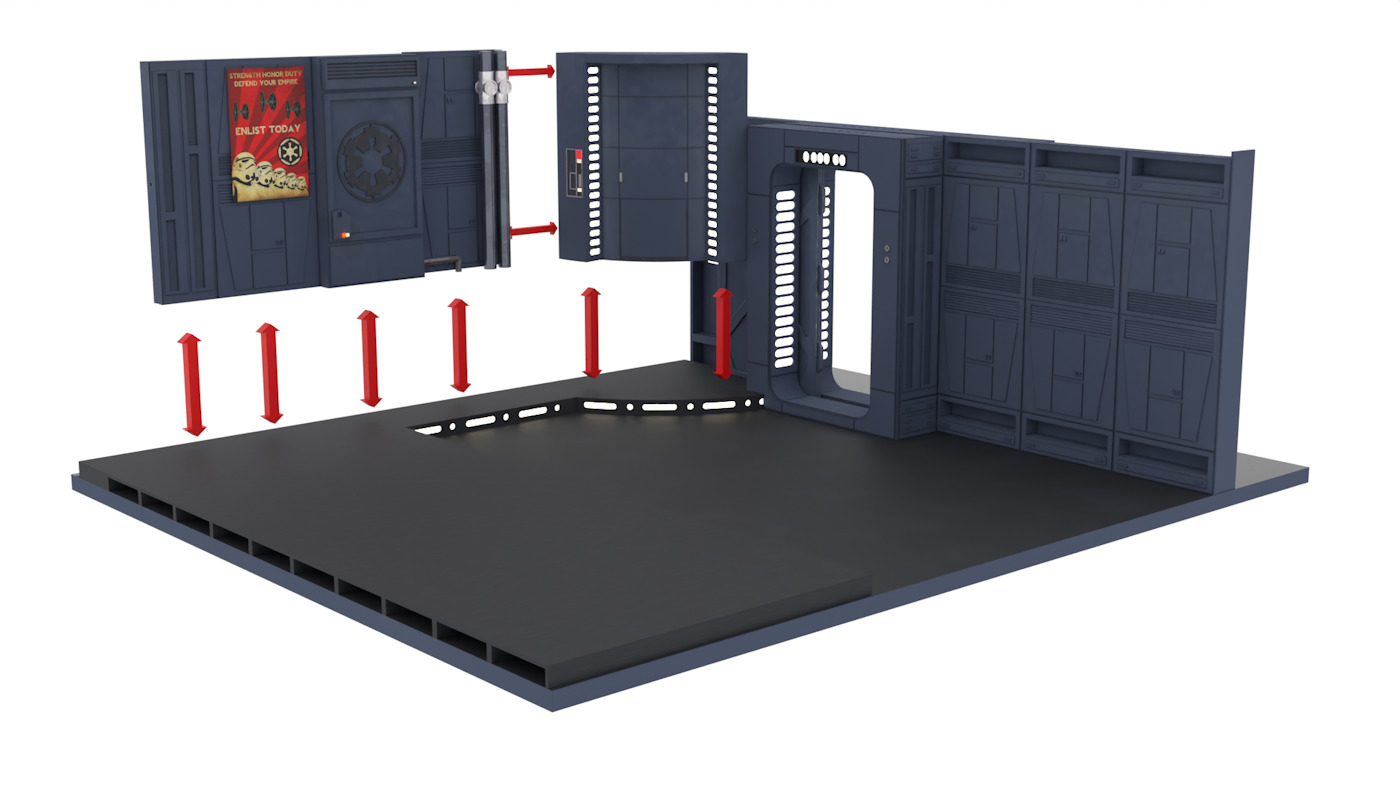 Set 2e - Trooper quarters 1-6 Scale Hottoys  3D Model Collection_28