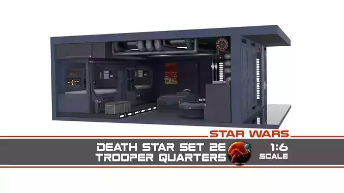 Set 2e - Trooper quarters 1-6 Scale Hottoys  3D Model Collection