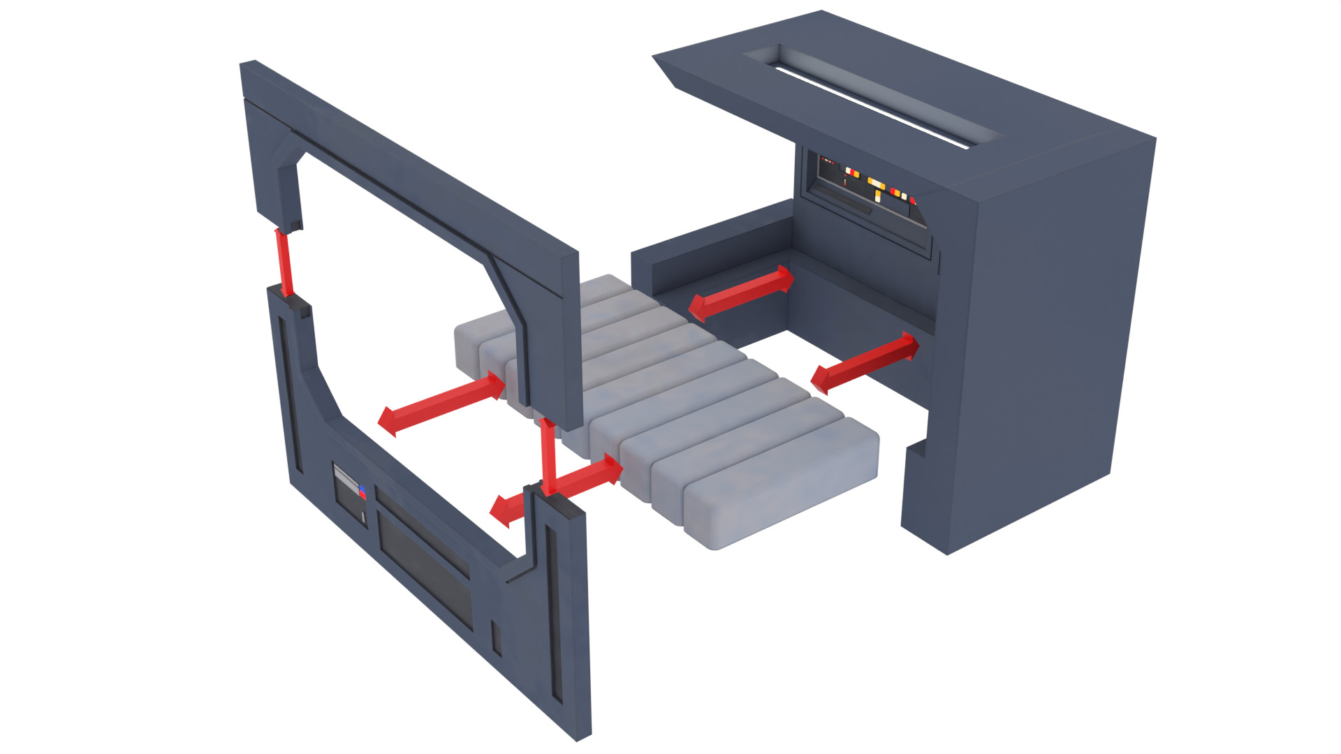 Set 2e - Trooper quarters 1-6 Scale Hottoys  3D Model Collection_34