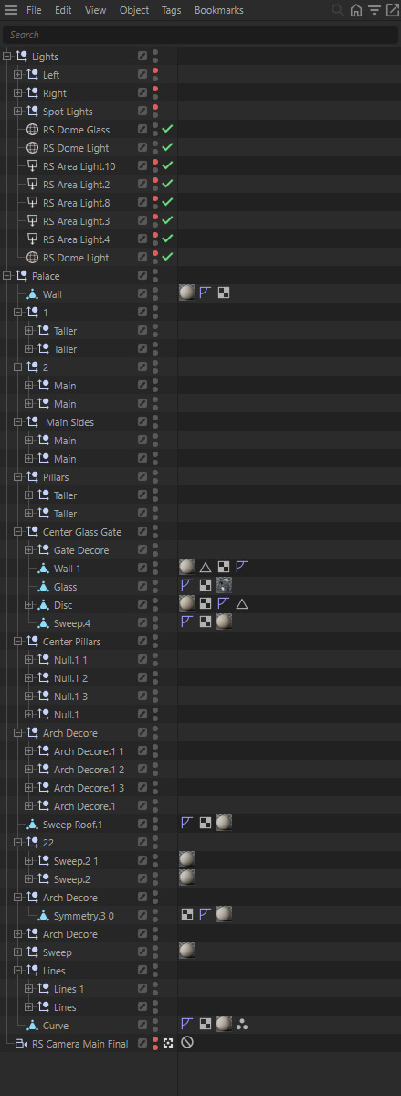 Royal Decorative Palace Facade 3D model_11