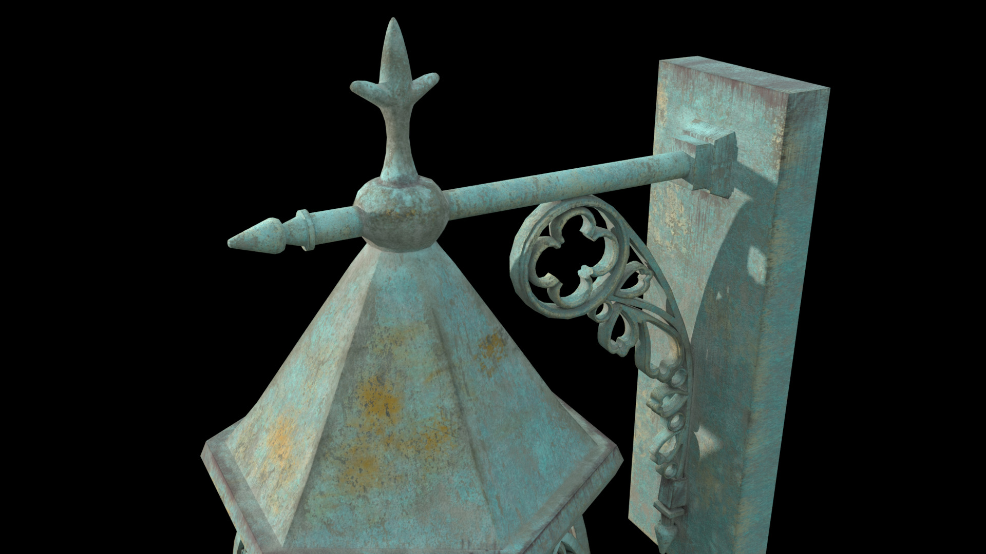 Old Lantern 3D model_2