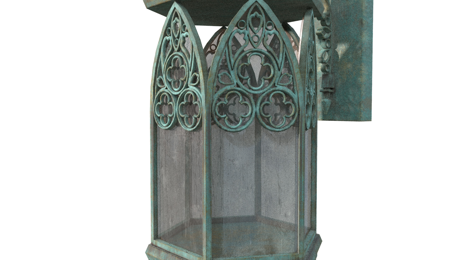Old Lantern 3D model_3