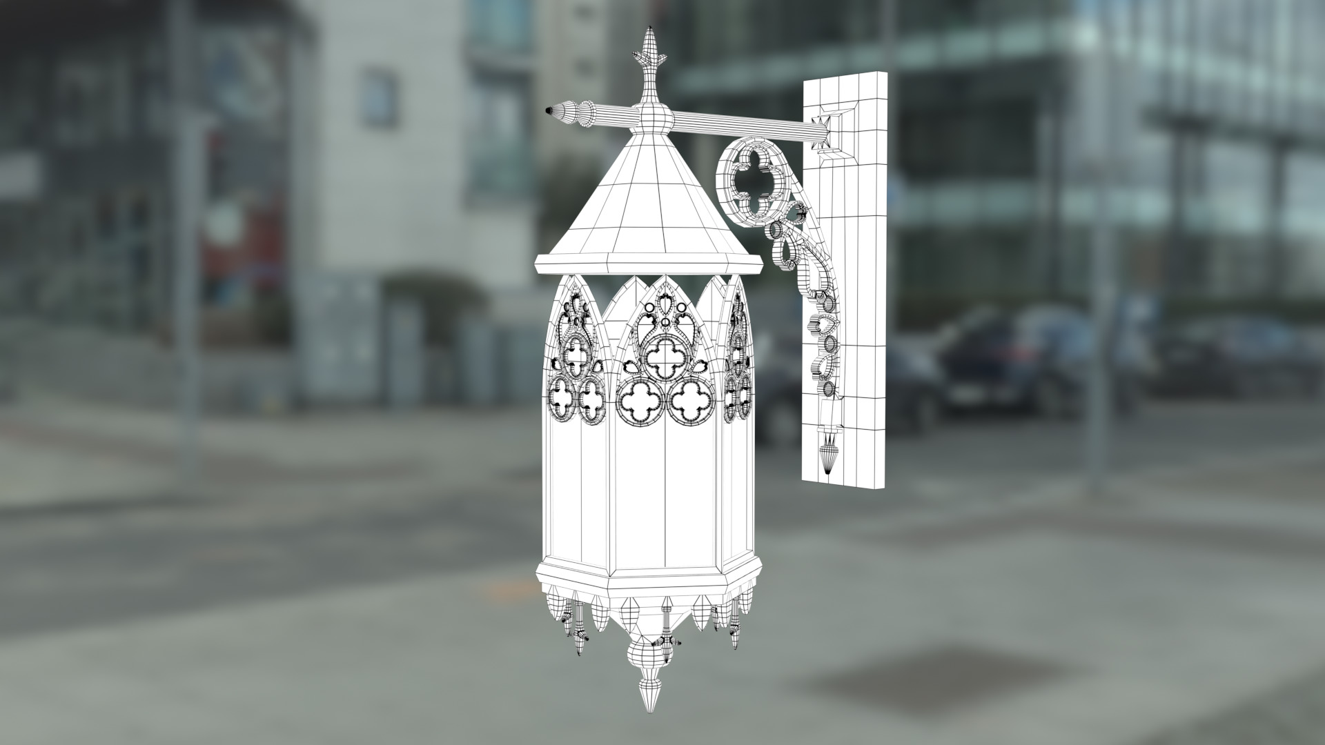 Old Lantern 3D model_6