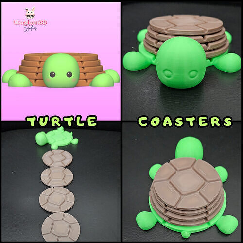 Turtle Coasters 3D print model