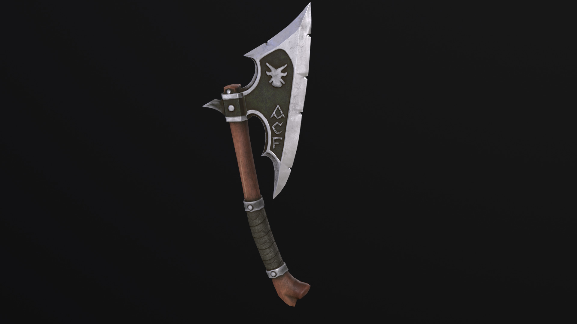 Axe Ironjaw Low-poly 3D model_3