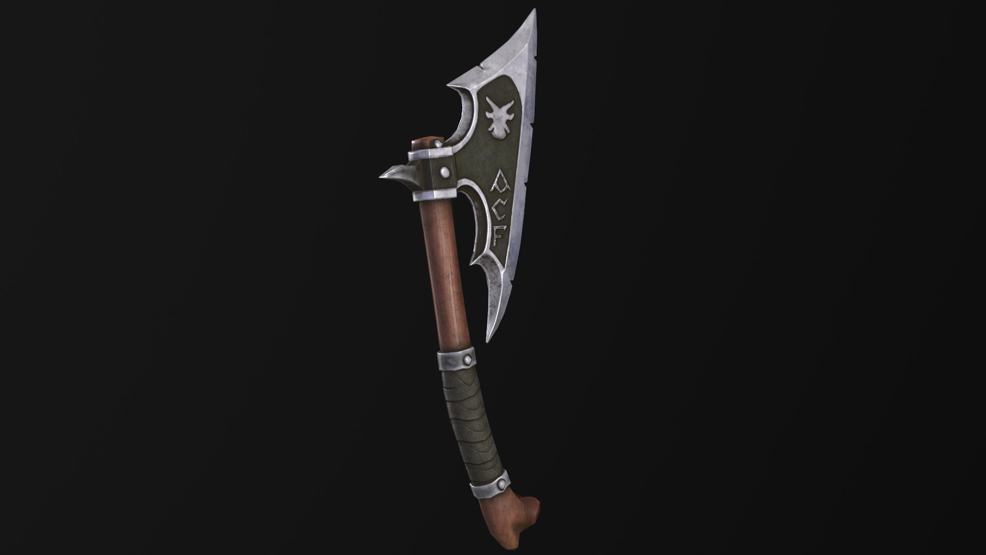 Axe Ironjaw Low-poly 3D model_4