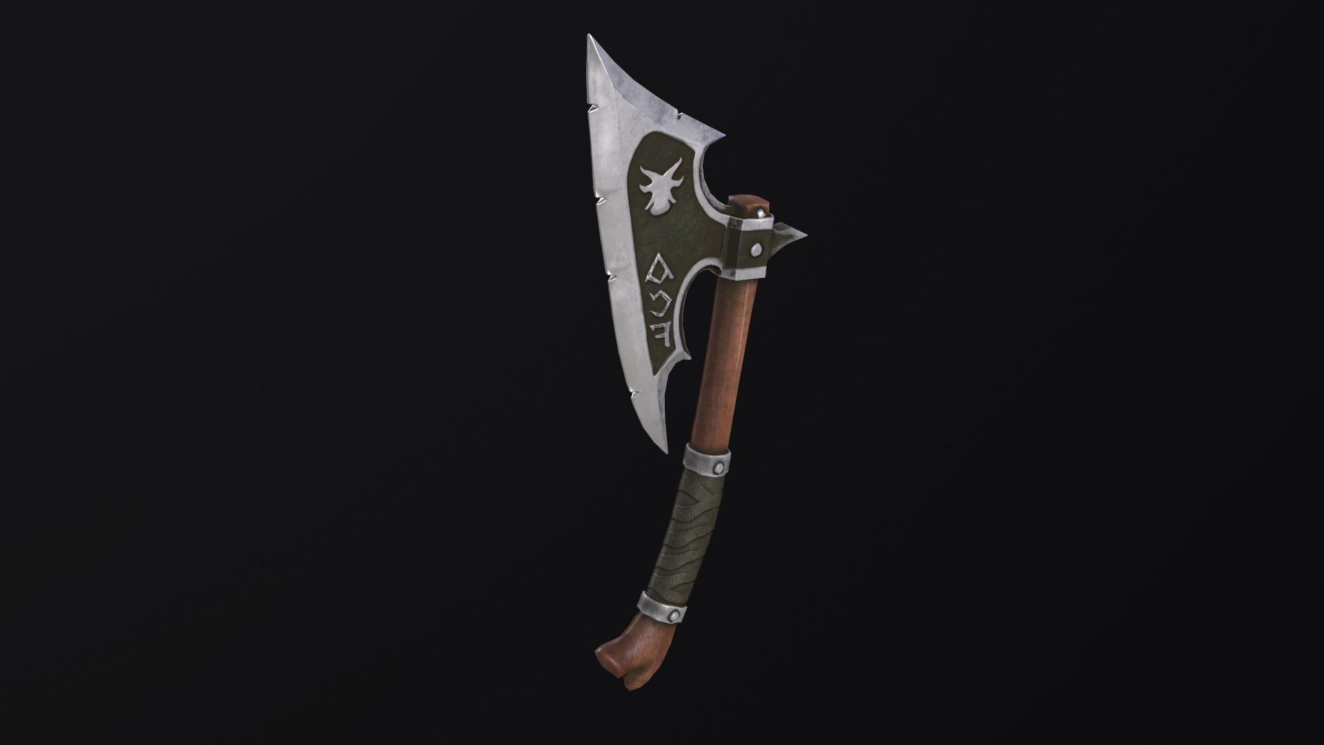 Axe Ironjaw Low-poly 3D model_6