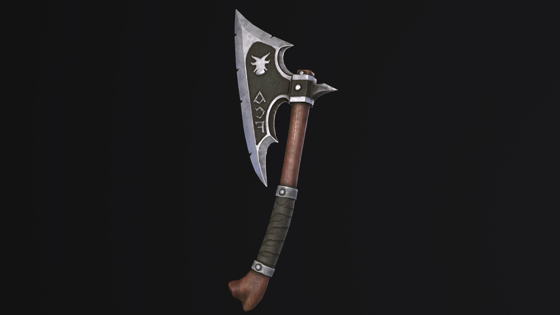 Axe Ironjaw Low-poly 3D model_7