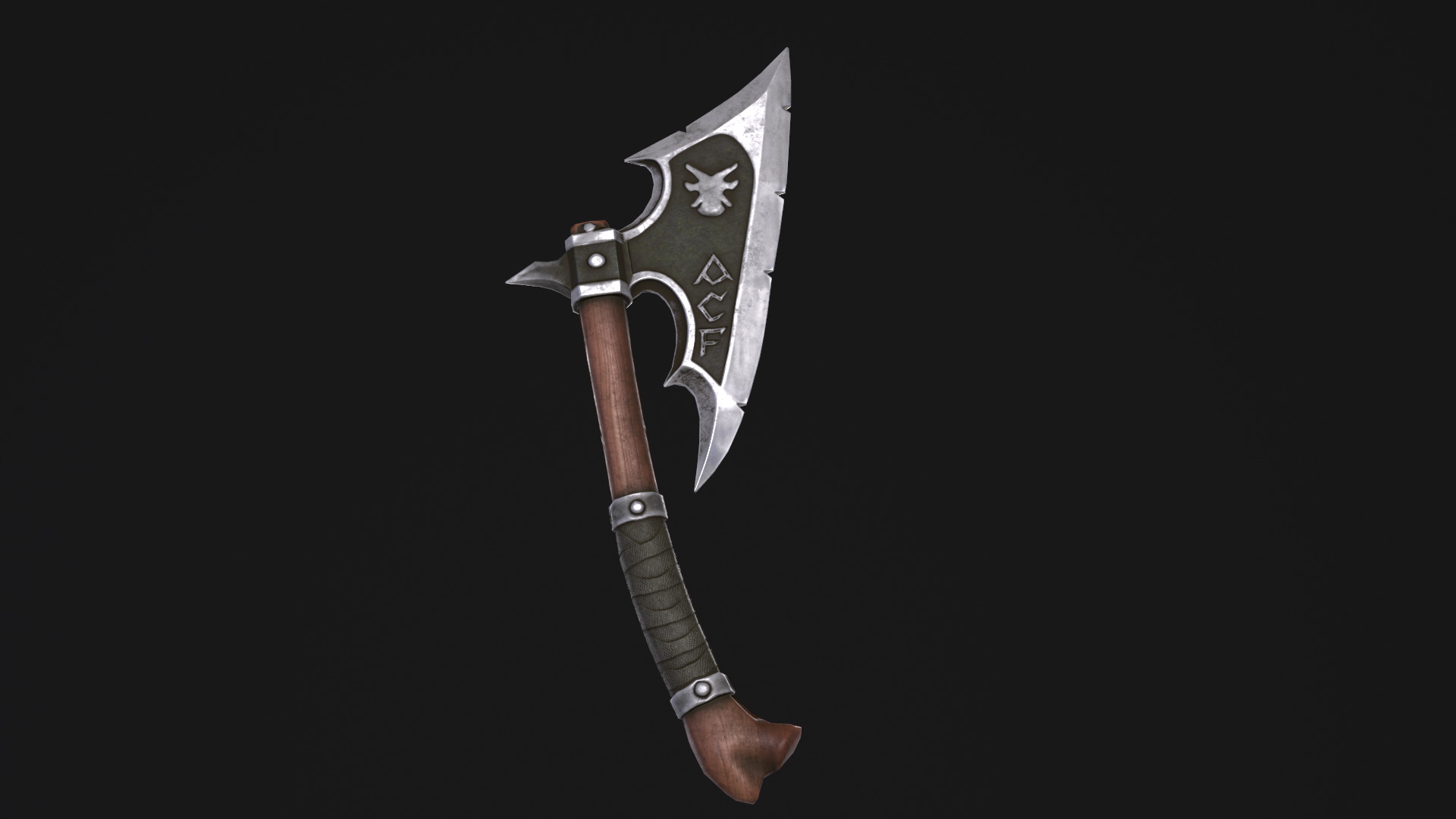 Axe Ironjaw Low-poly 3D model_2