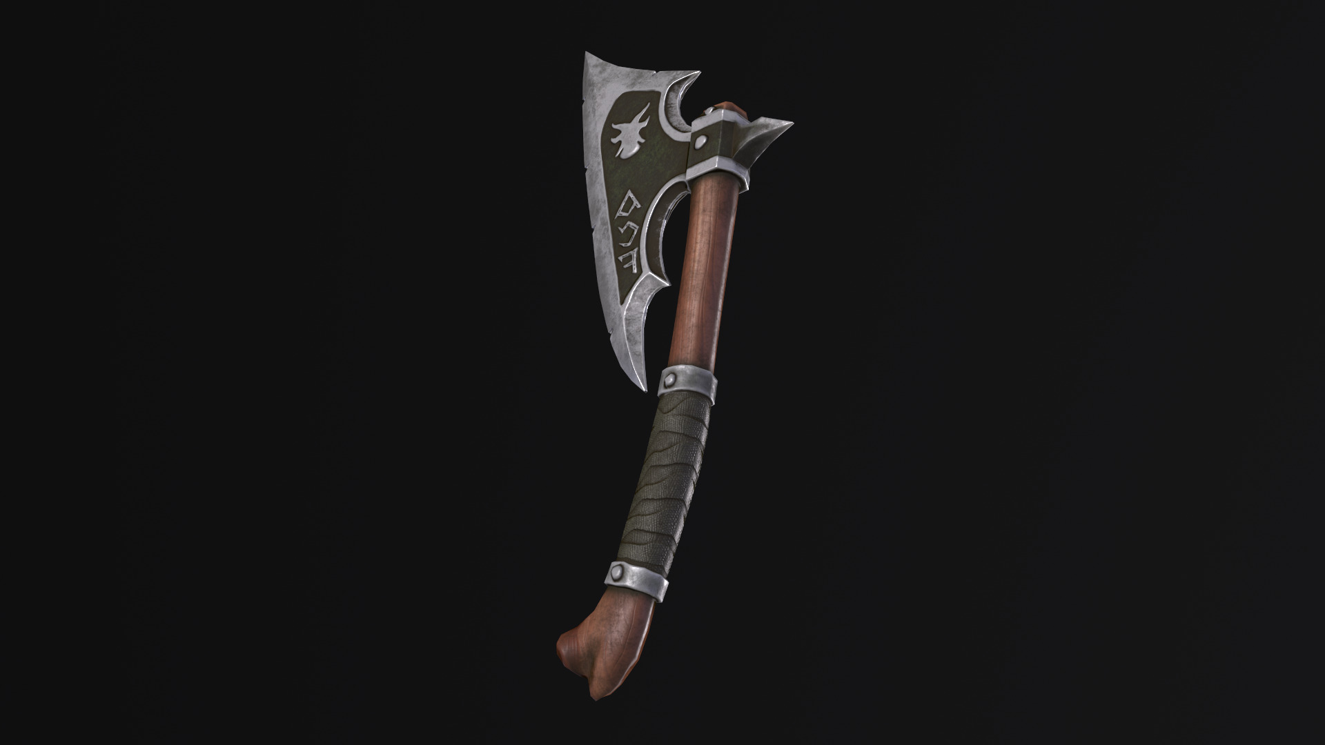 Axe Ironjaw Low-poly 3D model_5