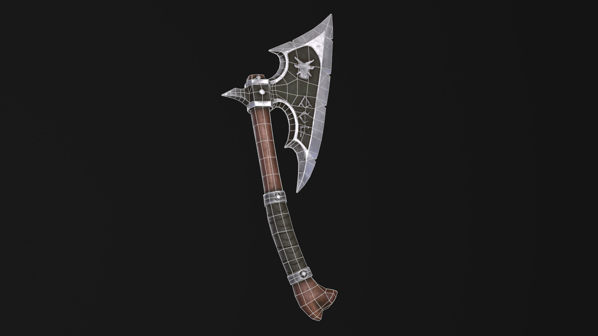 Axe Ironjaw Low-poly 3D model_9