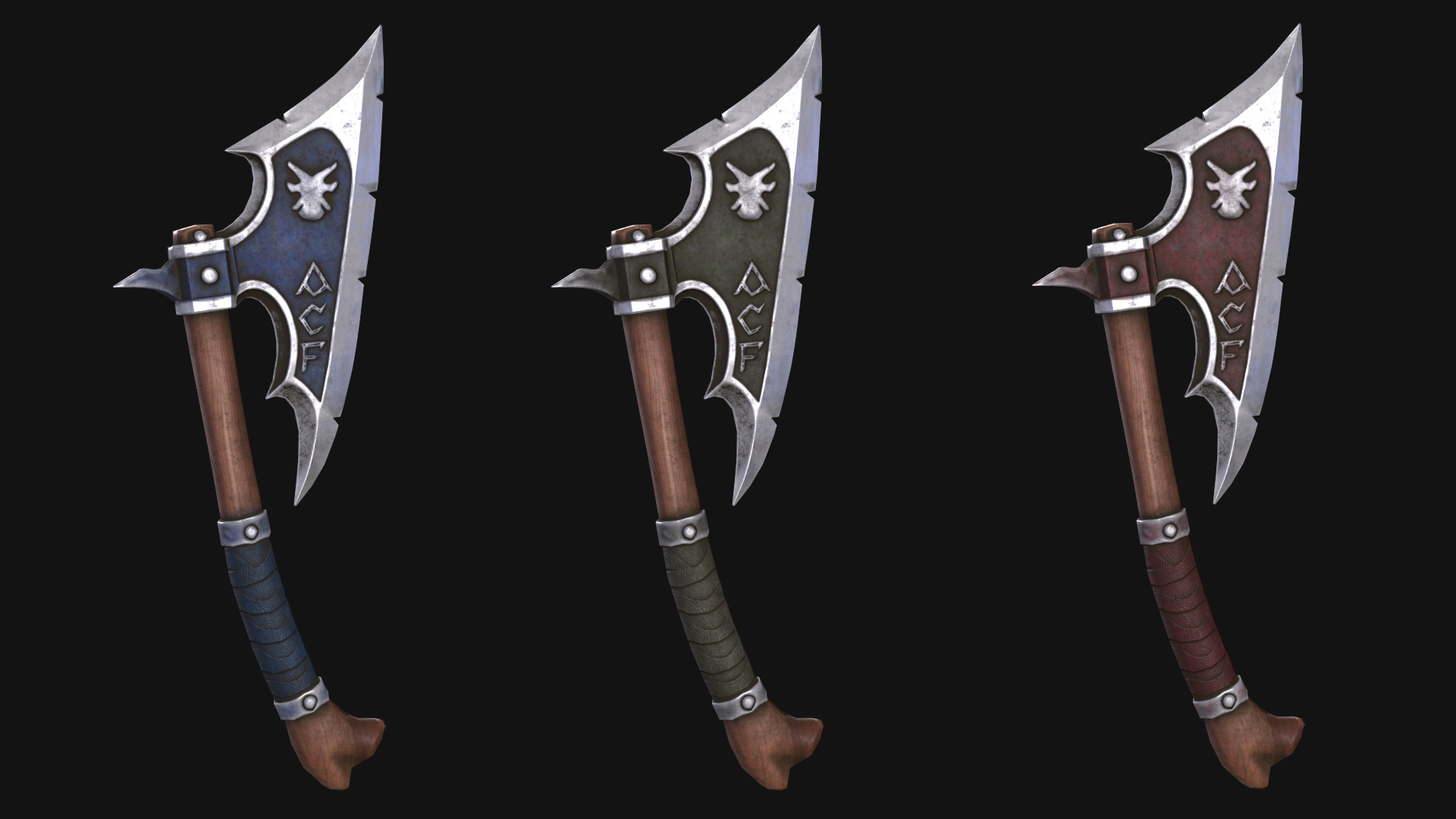Axe Ironjaw Low-poly 3D model_1