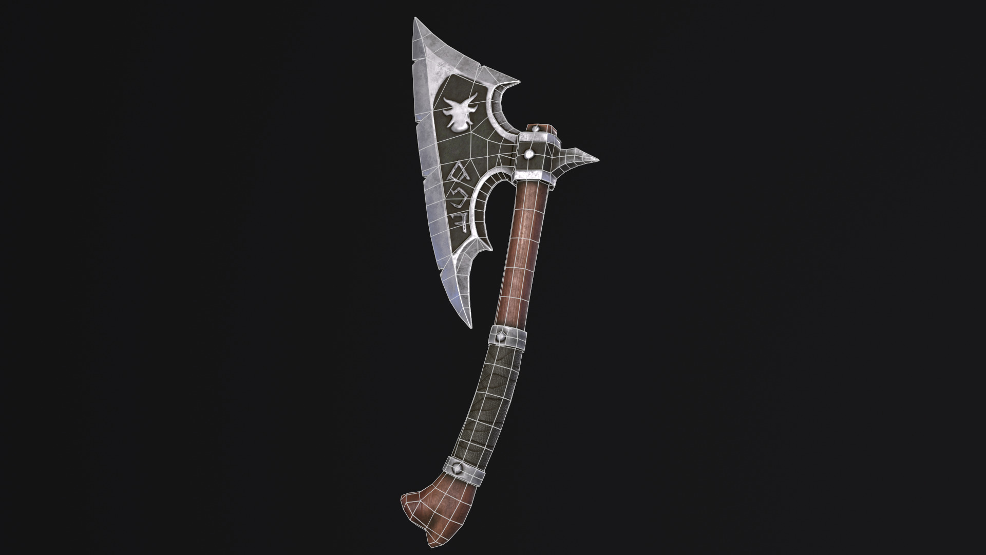 Axe Ironjaw Low-poly 3D model_8