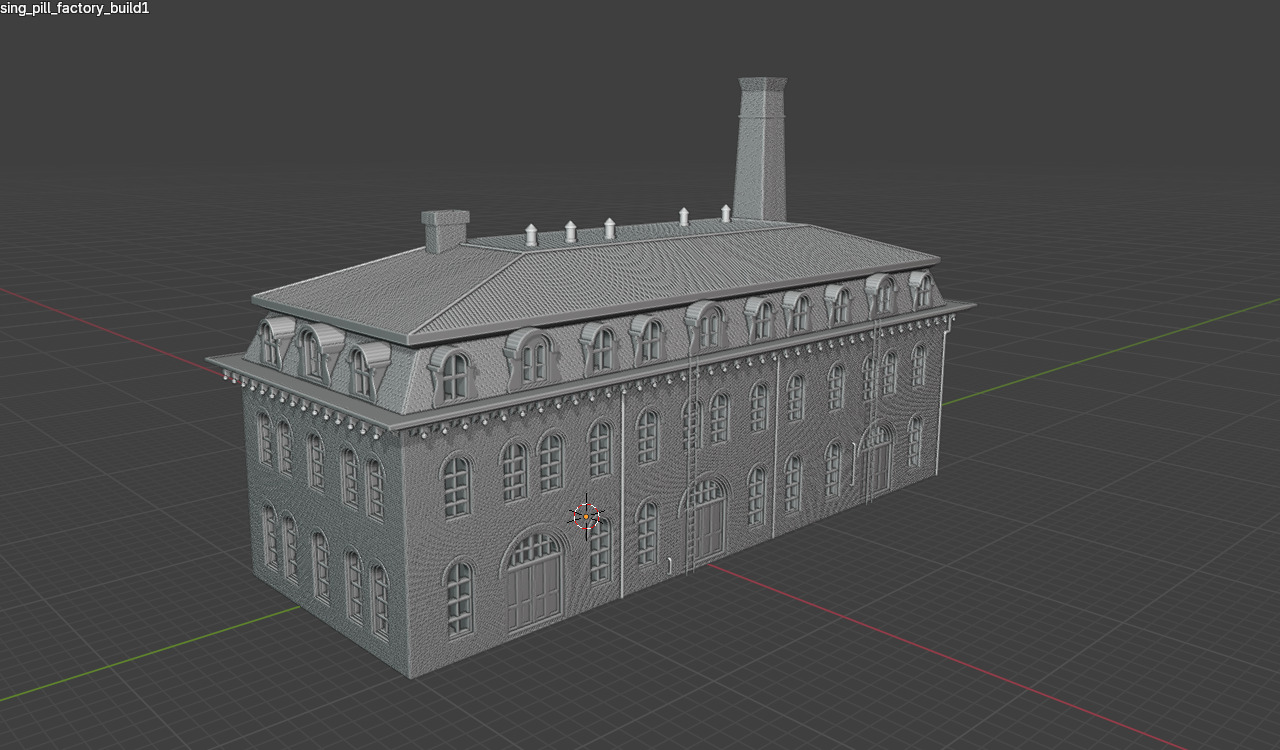 19th-Century Industrial Factory Brick Shed Bundle 3D print model_4