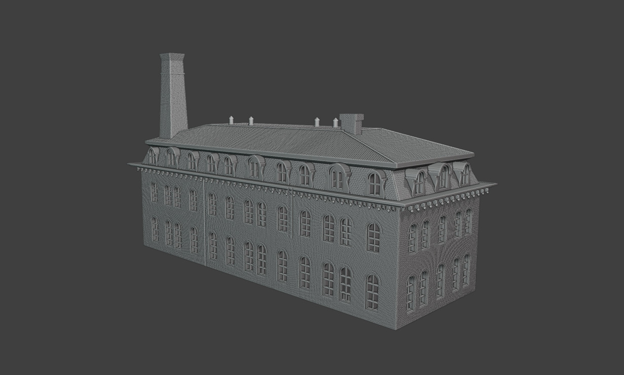 19th-Century Industrial Factory Brick Shed Bundle 3D print model_6