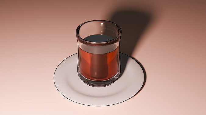 Realistic Turkish Birex cup of Tea 3D model
