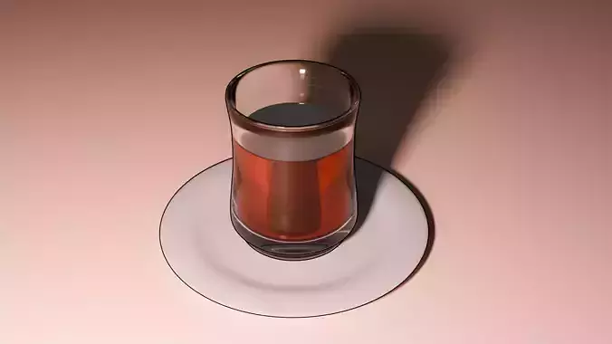 Realistic Turkish Birex cup of Tea 3D model