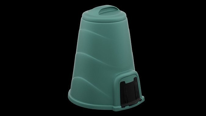 Compost Bin Plastic Low-poly 3D model