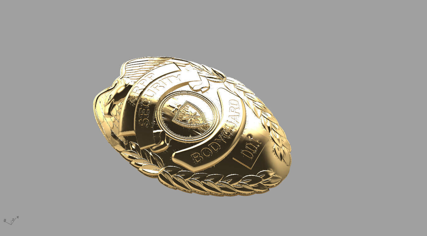 Elite Guard Gold Badge 3D print model_3