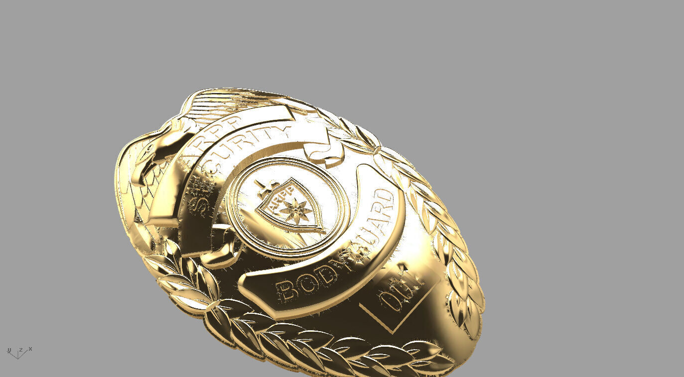 Elite Guard Gold Badge 3D print model_7