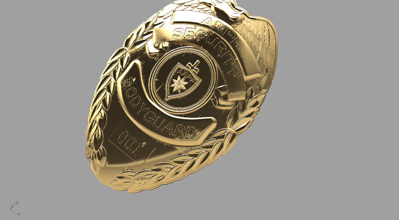 Elite Guard Gold Badge 3D print model_4