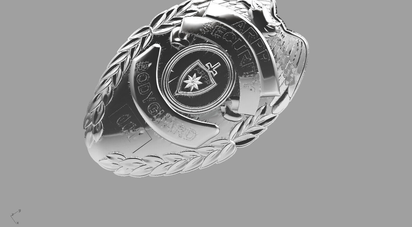 Elite Guard Gold Badge 3D print model_14