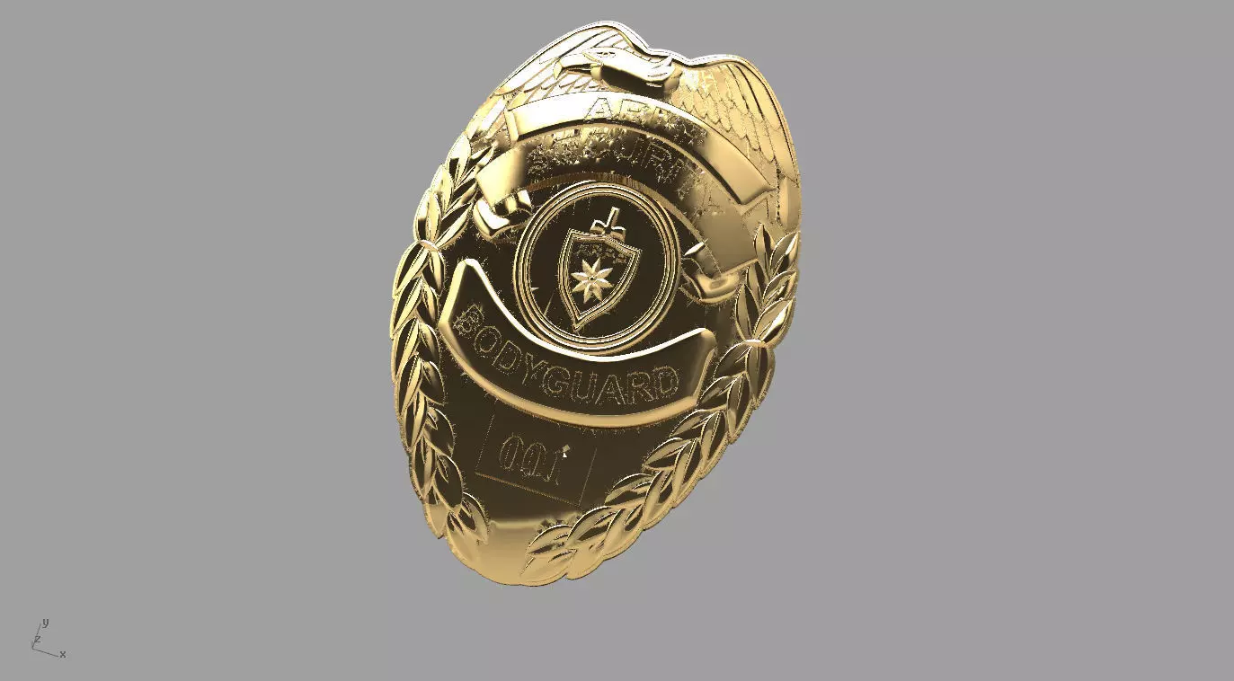 Elite Guard Gold Badge 3D print model_0