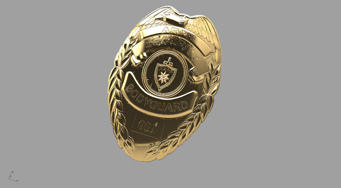 Elite Guard Gold Badge 3D print model_1