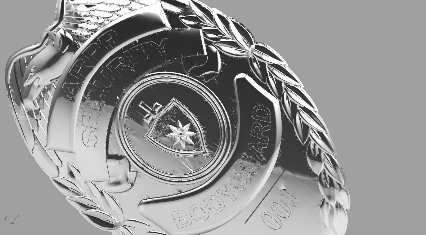 Elite Guard Gold Badge 3D print model_11