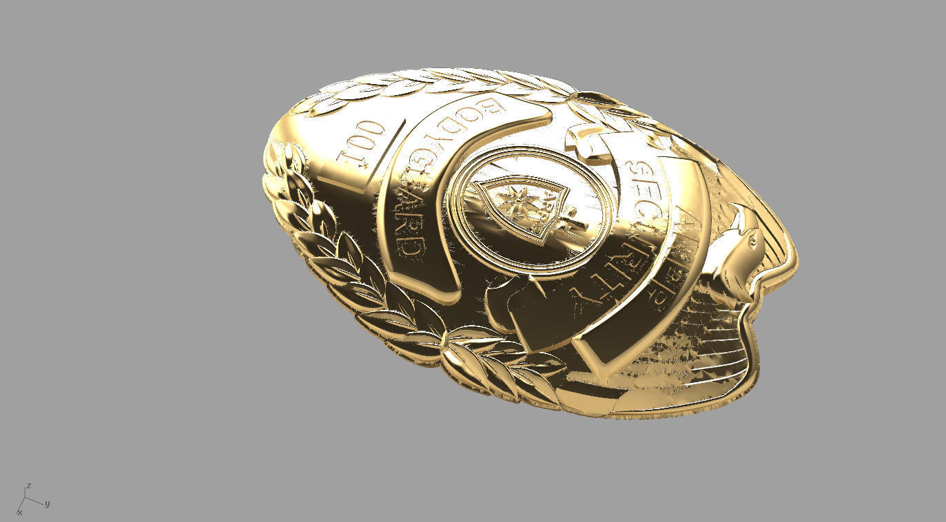 Elite Guard Gold Badge 3D print model_9