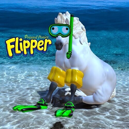  Flipper 2 ponies STL set 3D print model