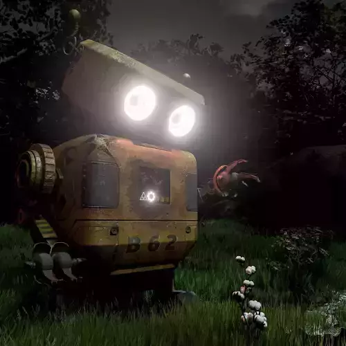 Advanced robot B62 Low-poly 3D model