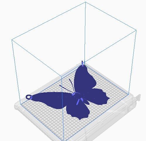 butterfly pendant 3D print model_7