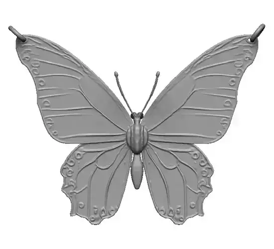 butterfly pendant 3D print model
